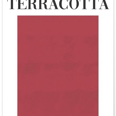 Rotes Terrakotta-Poster