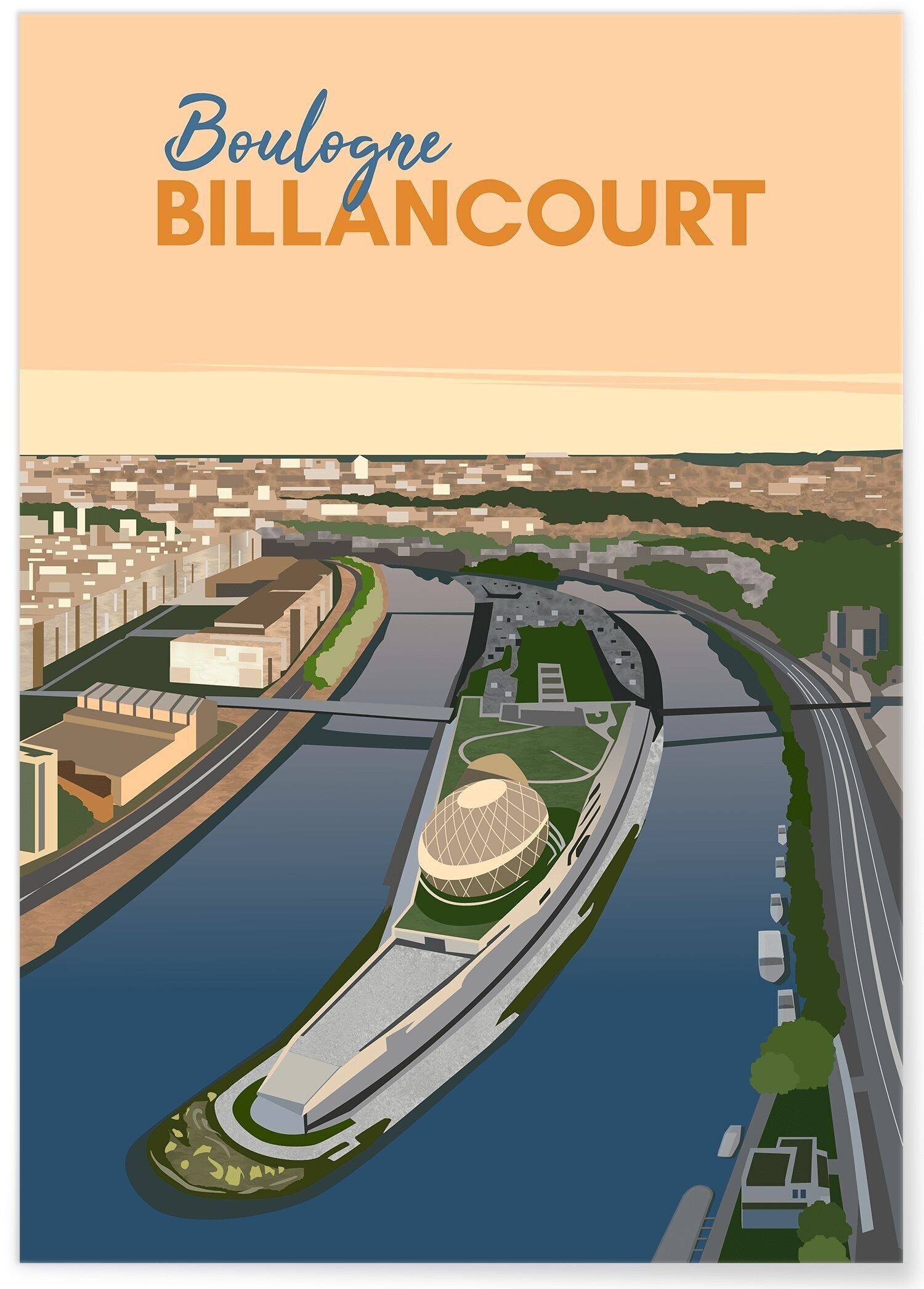 Plakat der Stadt Boulogne-Billancourt