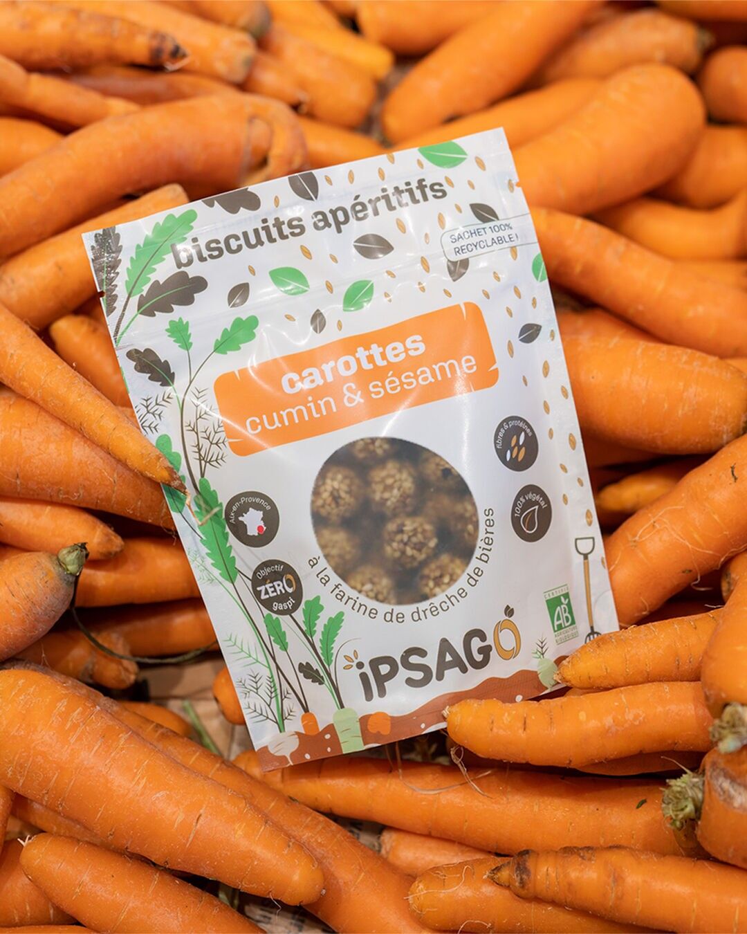 CracOmalt aperitifs - carrots, cumin & sesame