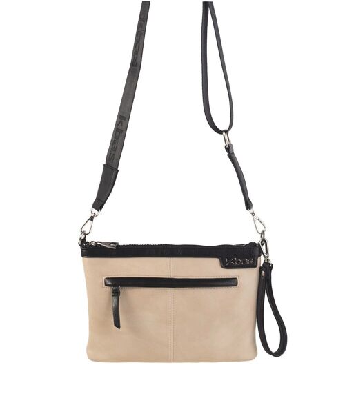 CARTERA BANDOLERA PU BEIGE