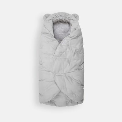Emmaillotage aéré en coton 7AM Nest : doublure intérieure 100 % coton respirant, matériaux doux et aérés, idéal pour les bébés - Gris perle