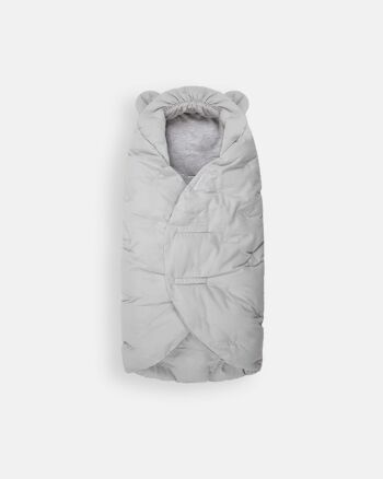 Emmaillotage aéré en coton 7AM Nest : doublure intérieure 100 % coton respirant, matériaux doux et aérés, idéal pour les bébés - Gris perle 1
