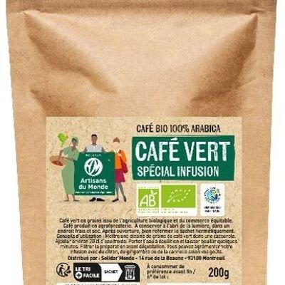 Café verde agroforestal, infusión especial, 100% arábica, 200g
