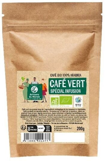 Café vert d'agroforestrie, spécial infusion ,100% arabica,200g
