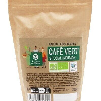 Café vert d'agroforestrie, spécial infusion ,100% arabica,200g