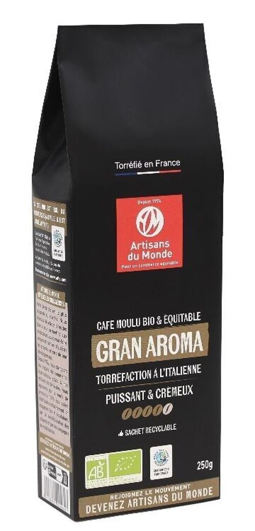 Café Gran Aroma (Mastro/Expresso 50% arabica et 50%robusta) moulu, 250g