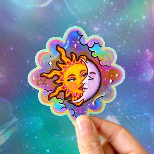 Spiritual Stickersspiritual Sun and Moon Stickerwaterproof