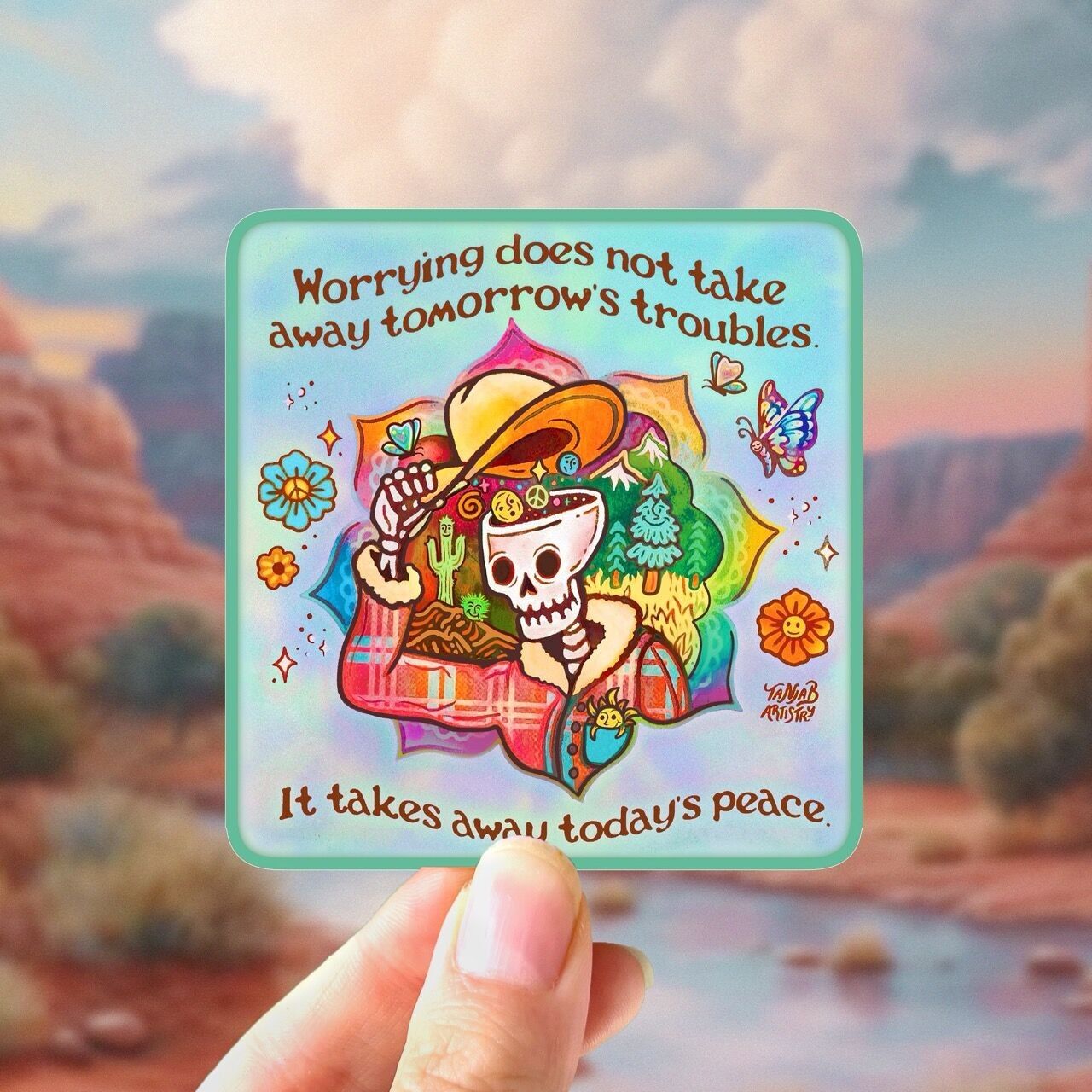 Worry less - Sticker