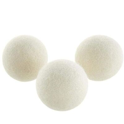 3 XL dryer balls 7cm of New Zealand sheep wool
