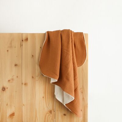 Cinnamon organic cotton baby swaddle