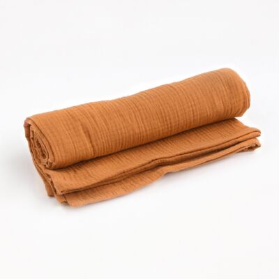 Cinnamon organic cotton muslin