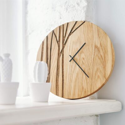 Oak Wood Wall Clock PAULIS