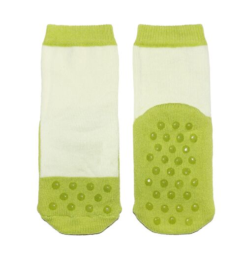 Non-slip half-terry Socks for Children >>Little Wonders Green<< High quality children's socks made of cotton with non-slip coating