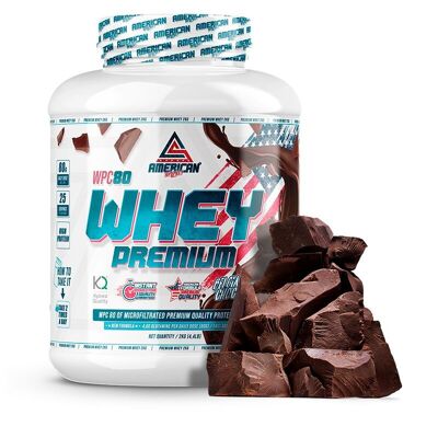 AS American Supplement | Premium Whey Protein 2 Kg | Chocolate | Whey Protein | L-Glutamine Kyowa Quality®