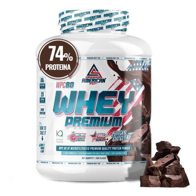 AS American Supplement | Premium Molkenprotein 2 kg | Schokolade | Molkenprotein | L-Glutamin Kyowa Quality®