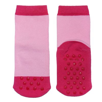 Rutschfeste Halbfrottee Socken für Kinder >>Little Wonders Pink<< Hochwertige Kindersocken aus Baumwolle mit Anti-Rutsch-Beschichtung