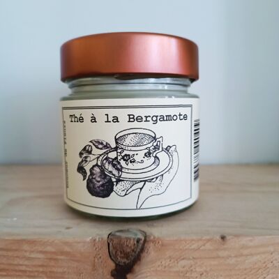 Kerze 180gr Bergamotte-Tee, Soja- und Rapswachse