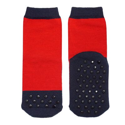 Rutschfeste Halbfrottee Socken für Kinder >>Little Wonders Navy<< Hochwertige Kindersocken aus Baumwolle mit Anti-Rutsch-Beschichtung