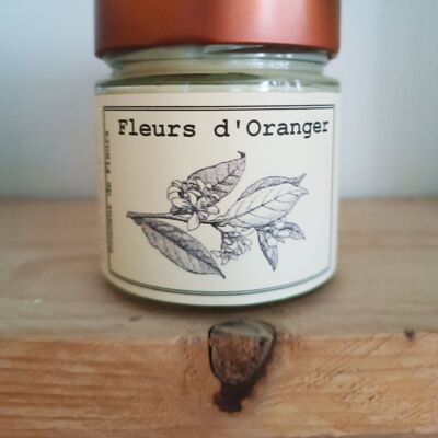 Bougie 180gr Fleur d'Oranger cires de soja et colza