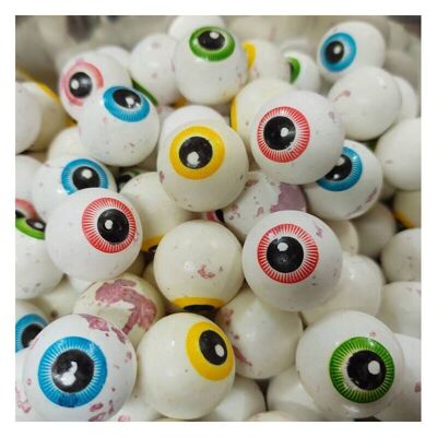 Gomma da masticare Halloween Eye - Gomma da masticare Terror Eyes - Confezione da 10 occhi