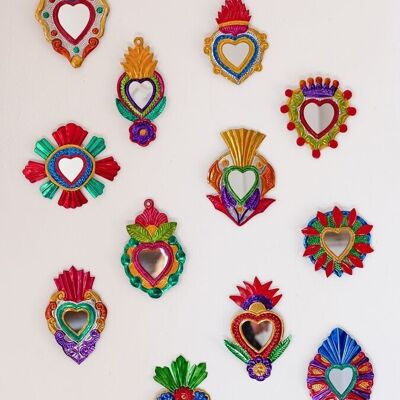 Specchio cuore ex voto - 14 cm