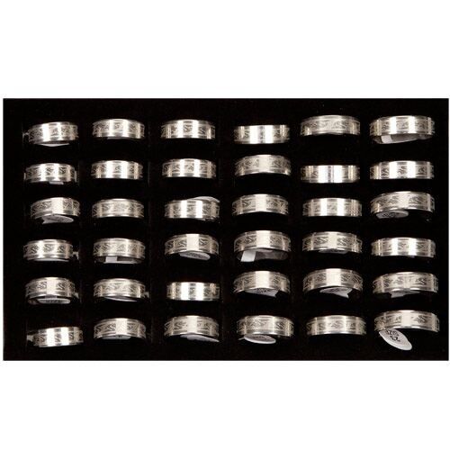 36 Edelstahlringe, Design10