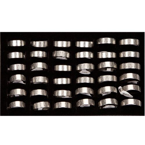 36 Edelstahlringe, Design7