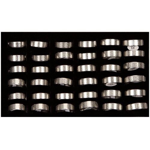 36 Edelstahlringe, Design8