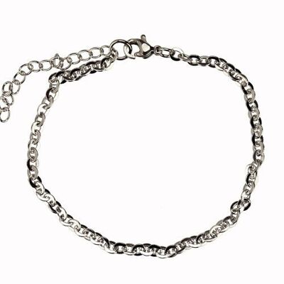 Armband Ankerkette Edelstahl FG, 3,4mm, 20+5cm