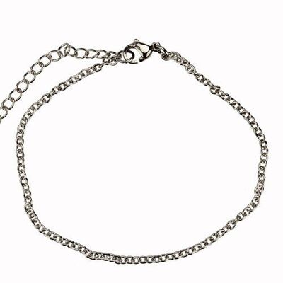 Bracciale con ancora a catena in acciaio inossidabile NG, 2.4mm, 20+5cm