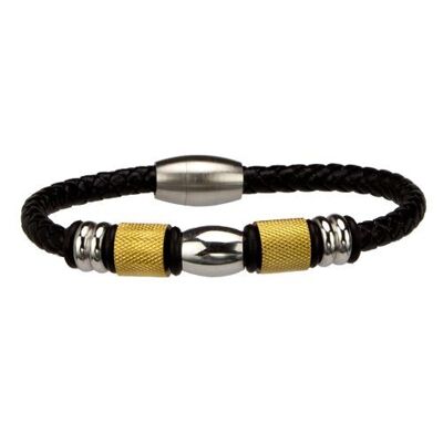 Armband PU mit Edelstahl, Magnetverschluss 1