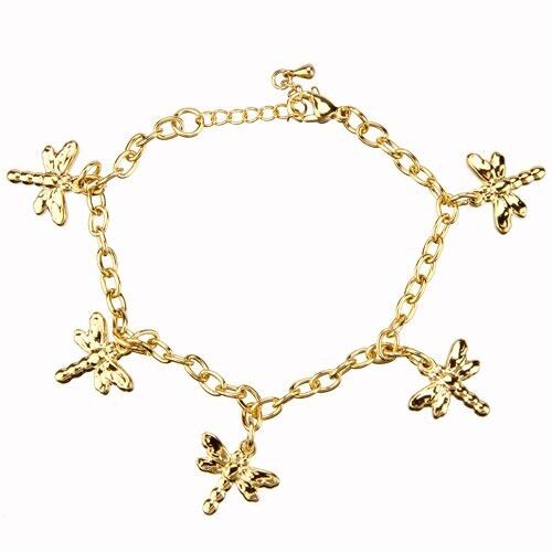 Pulsera acero inoxidable, 19+4cm, oro 3