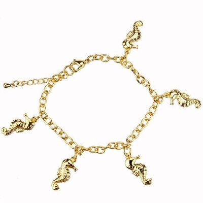 Armkette Edelstahl, 19+4cm, Gold 6