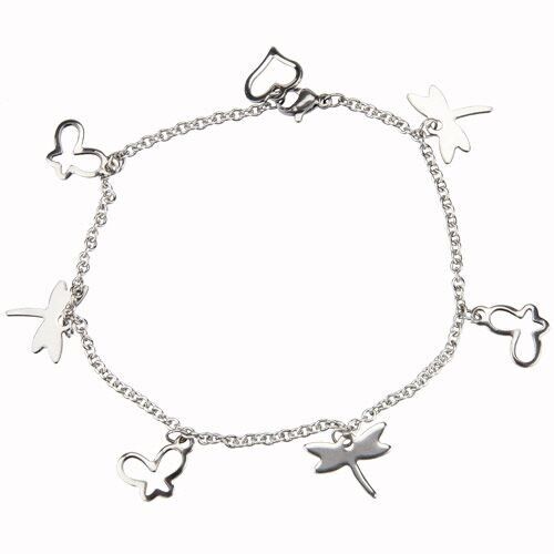Bracelet acier inoxydable, 21cm, argent 3