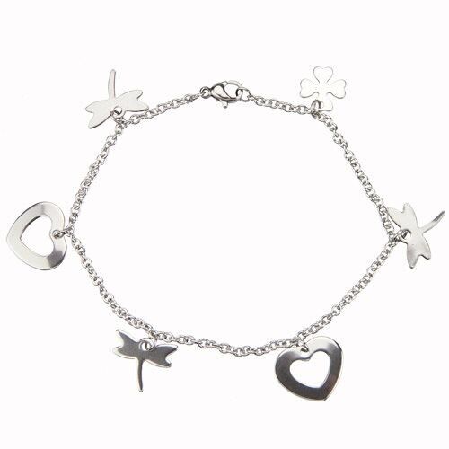 Bracelet acier inoxydable, 21cm, argent 4