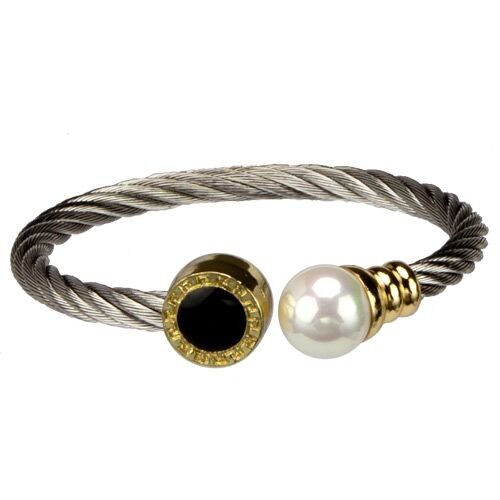 Braccialetti in acciaio inossidabile con madreperla 1
