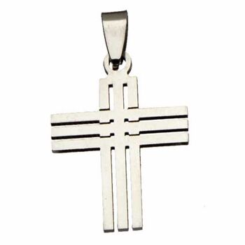 Pendentif croix 2 en acier inoxydable 1