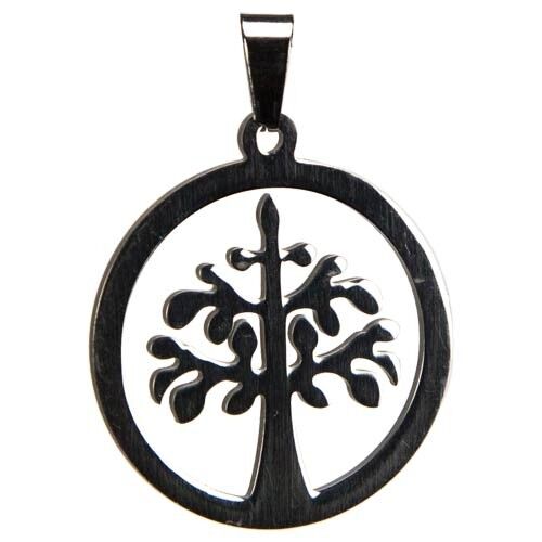 Ciondolo in acciaio inox albero della vita