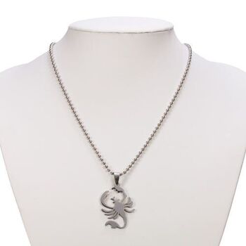 Collier en acier inoxydable avec pendentif 4 1