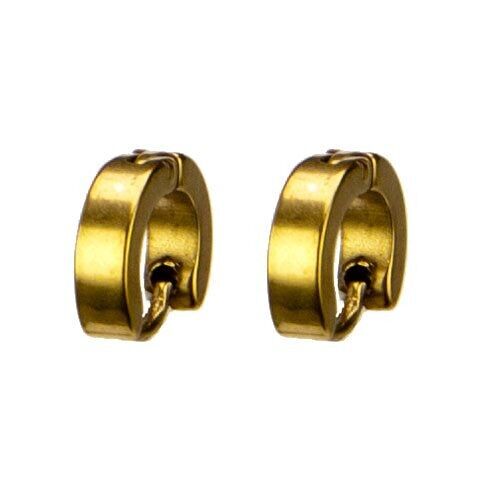 Edelstahlohrringe Creolen, 10x3mm, Gold