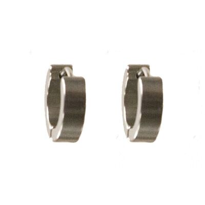 Pendientes de aro de acero inoxidable, 4 mm 3