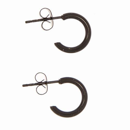 Orecchini in acciaio inossidabile, 11 cm, neri