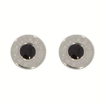 Boucles d'oreilles en acier inoxydable, noir-argenté 2 1