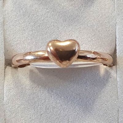 Edelstahlring Herz, Rosegold