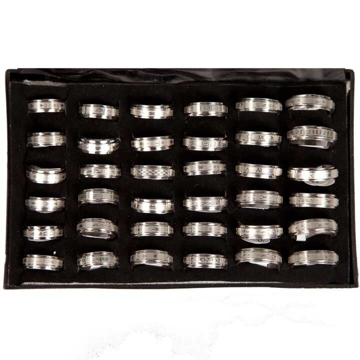 Anello in acciaio inox con anello esterno girevole, set