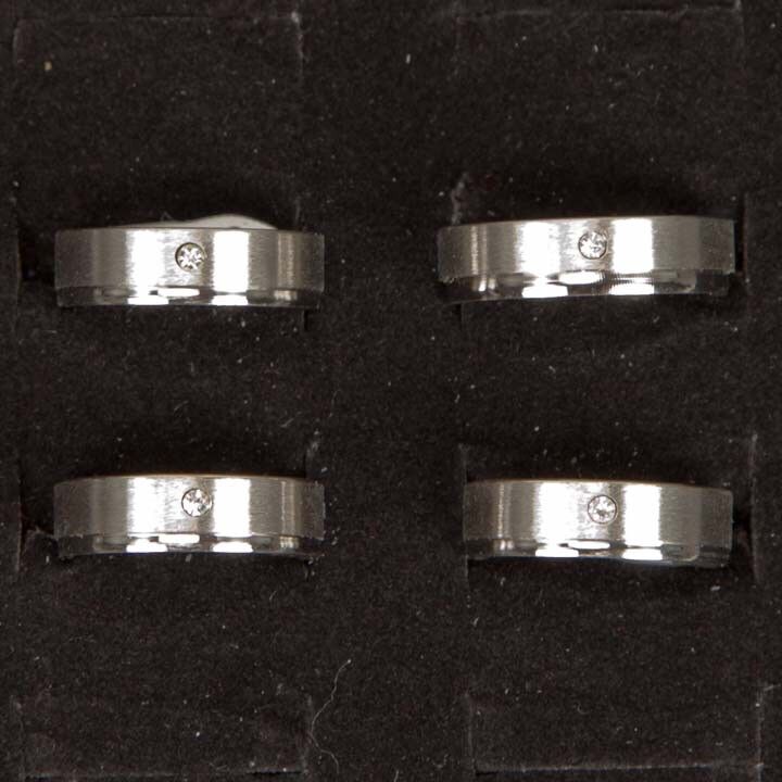 Anello in acciaio inossidabile con pietra 2