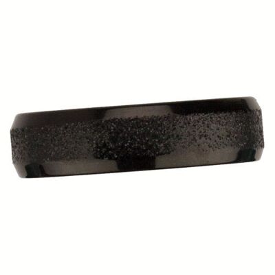 Bague en acier inoxydable sable, noir