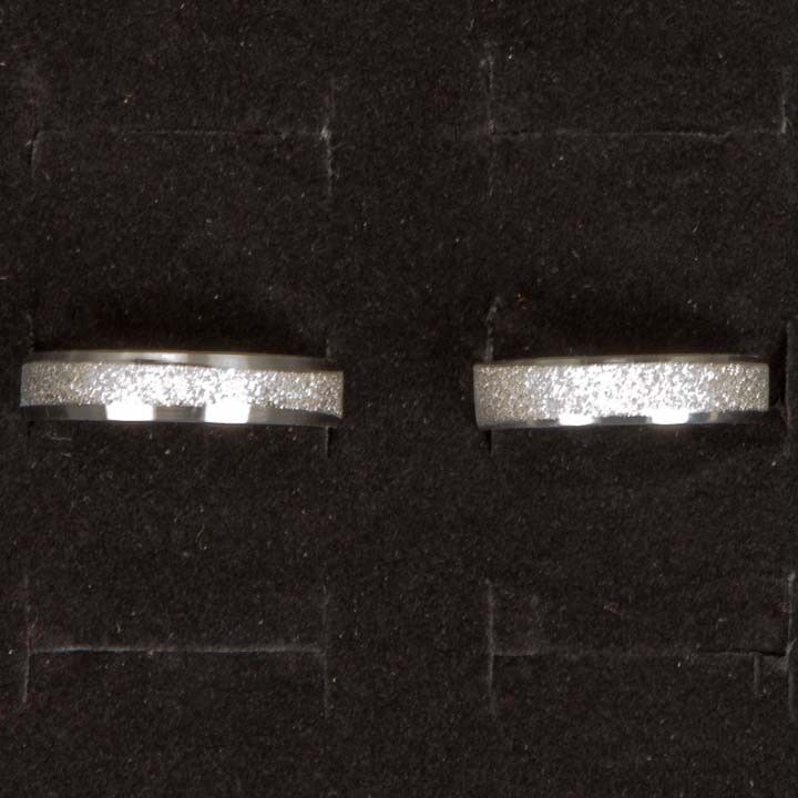 Edelstahlring Small Sand, Silber