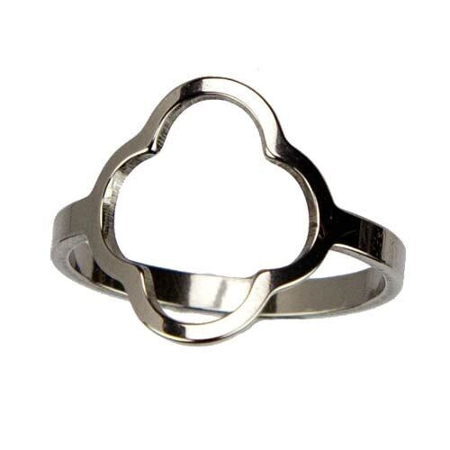 Anello in acciaio inossidabile, fiore