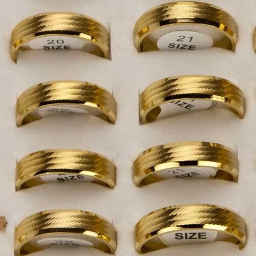 Anello in acciaio inossidabile, oro 1